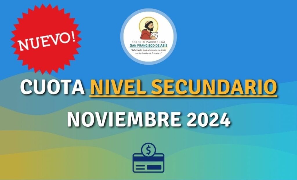 CUOTA NOVIEMBRE – Nivel Secundario