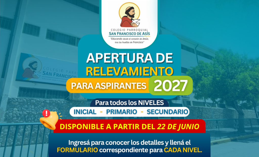 RELEVAMIENTO DE ASPIRANTES | CICLO LECTIVO 2027