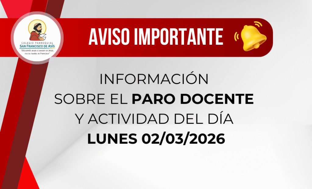 PARO DOCENTE | Actividad del día lunes 2 de marzo